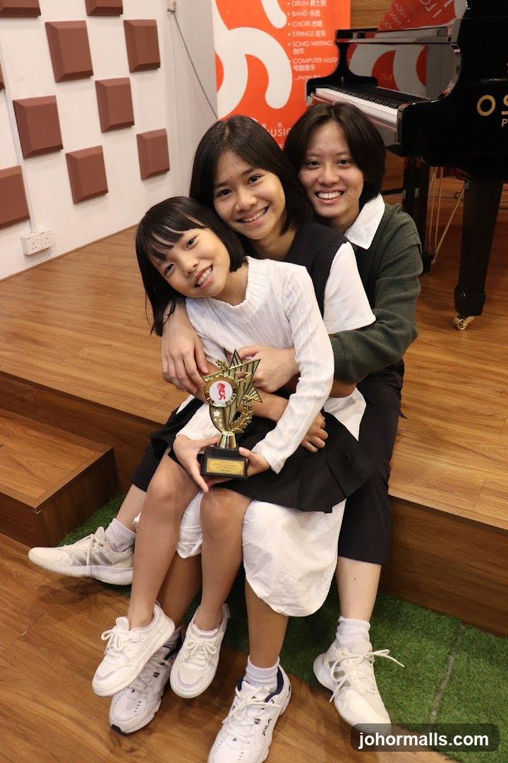 Group photo in music studio