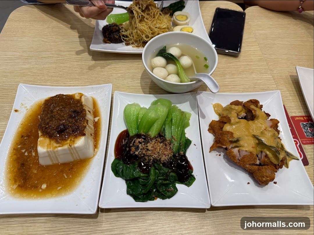 Dining Table with Food Items
