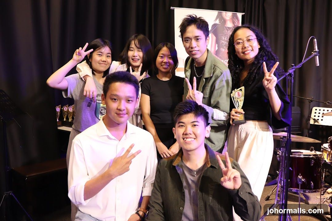 Group Photo at Music Venue