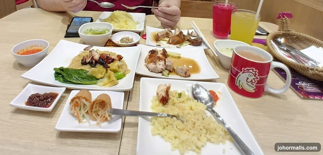 Dining Table with Food and Drinks
