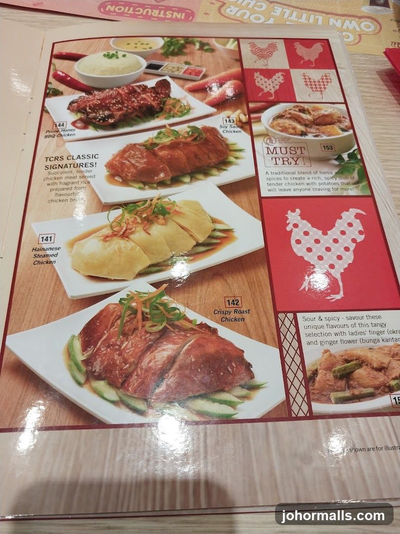 TCRS Classic Signatures Menu Section