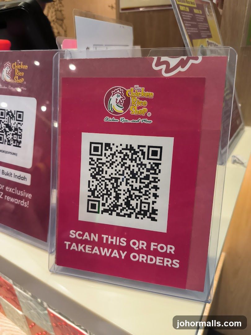 The Chicken Rice Shop QR Code Signage