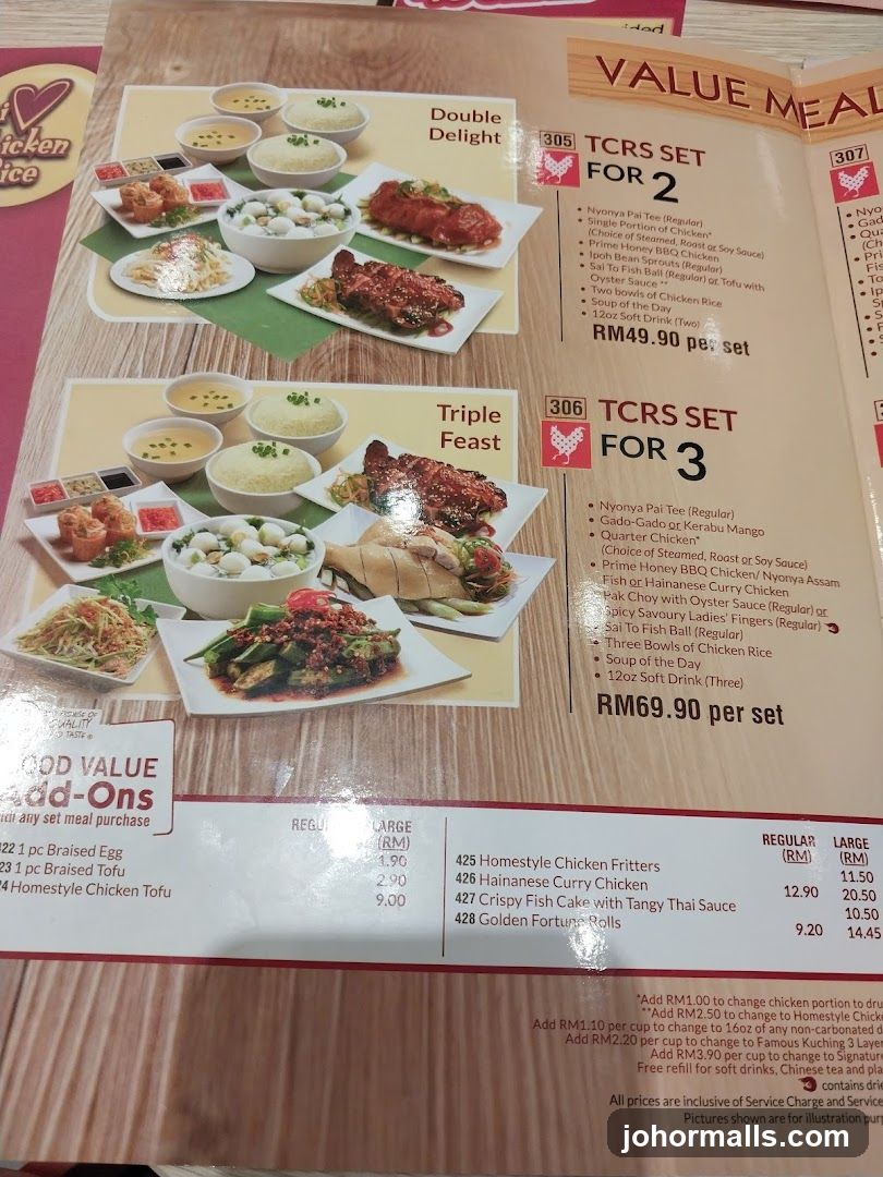 Value Meals Menu