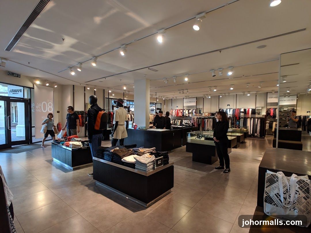 Interior of clothing store