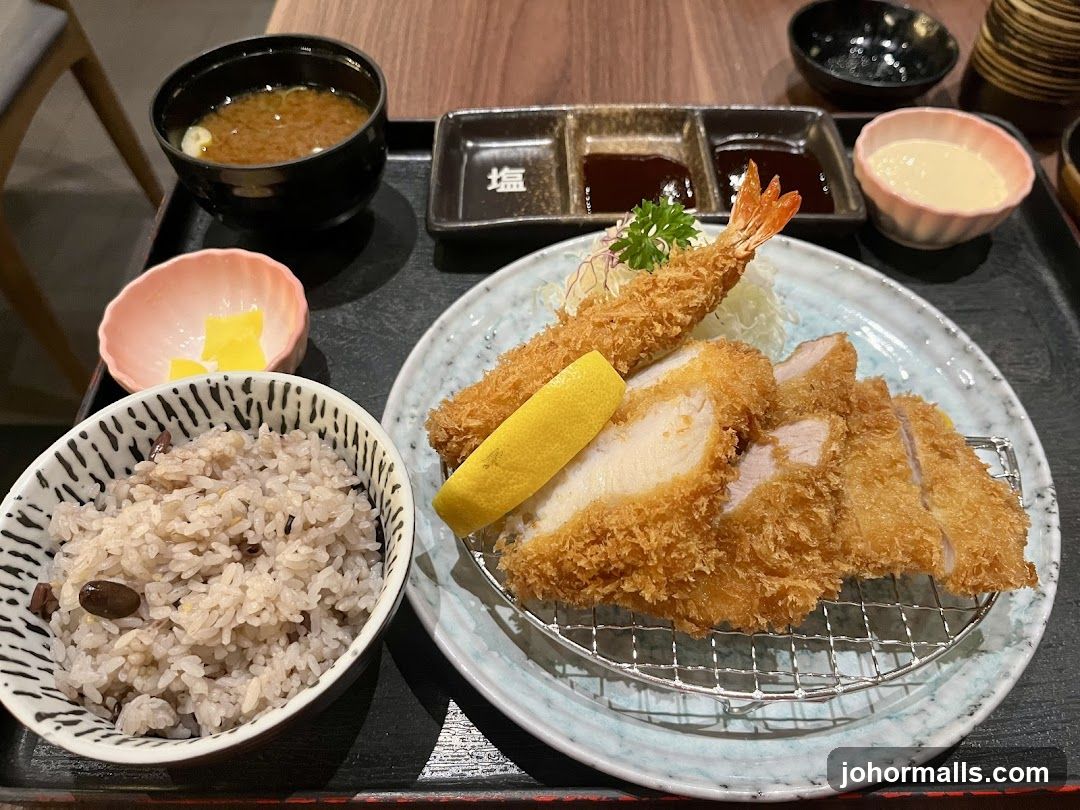 Japanese meal served on tray