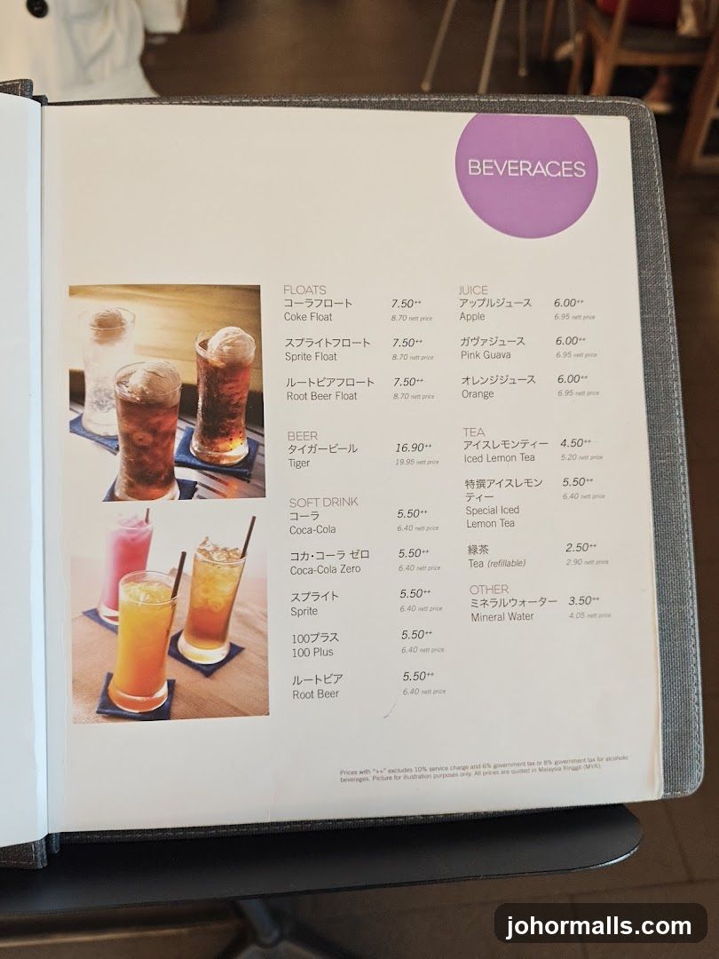 Beverages Menu