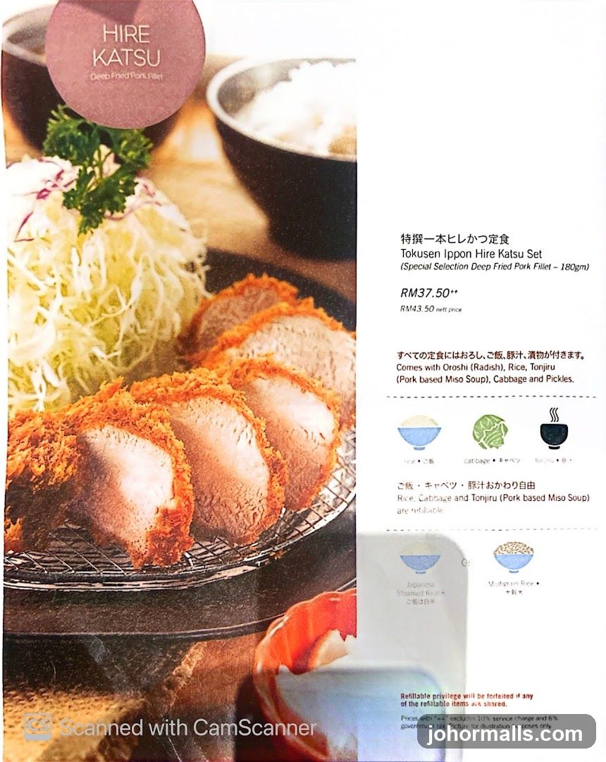 Tokusen Ippon Hire Katsu Set