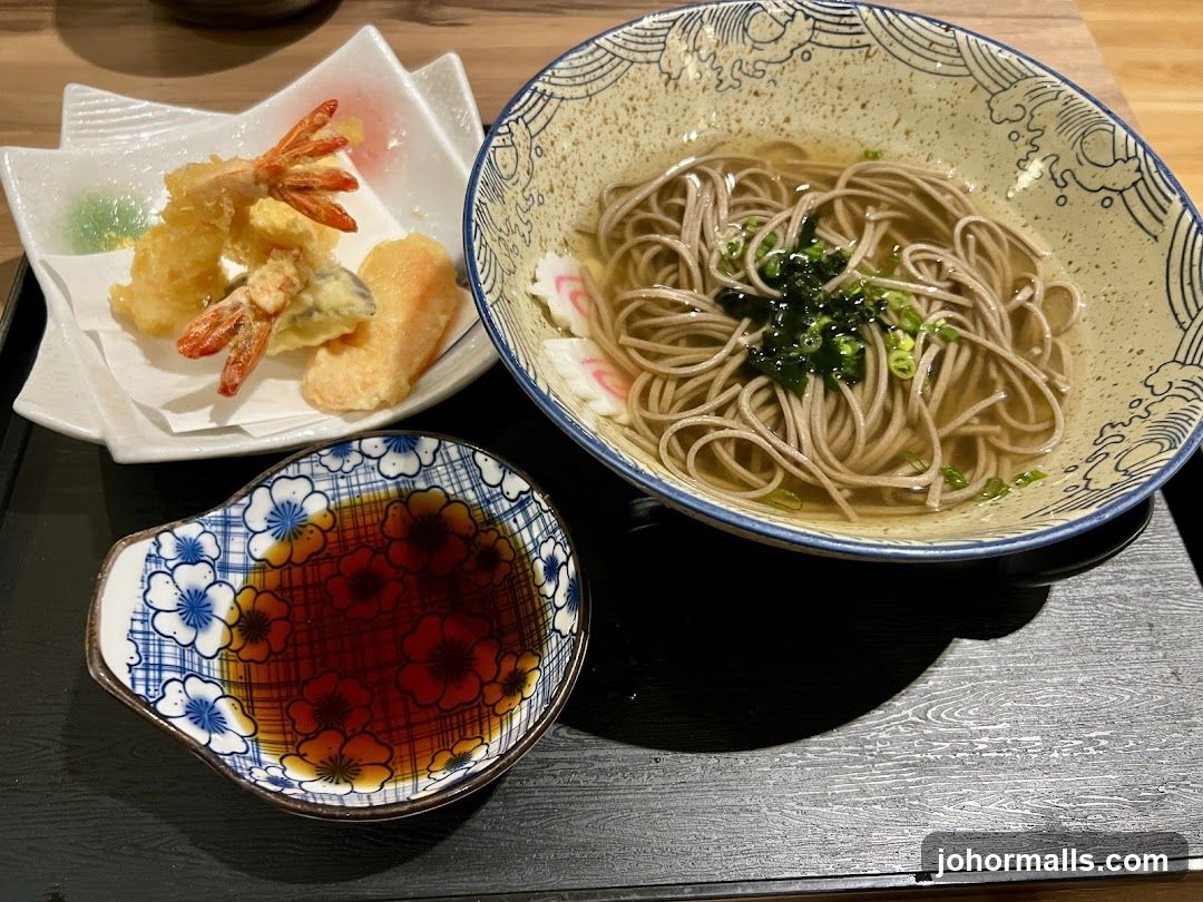 Japanese meal served on tray