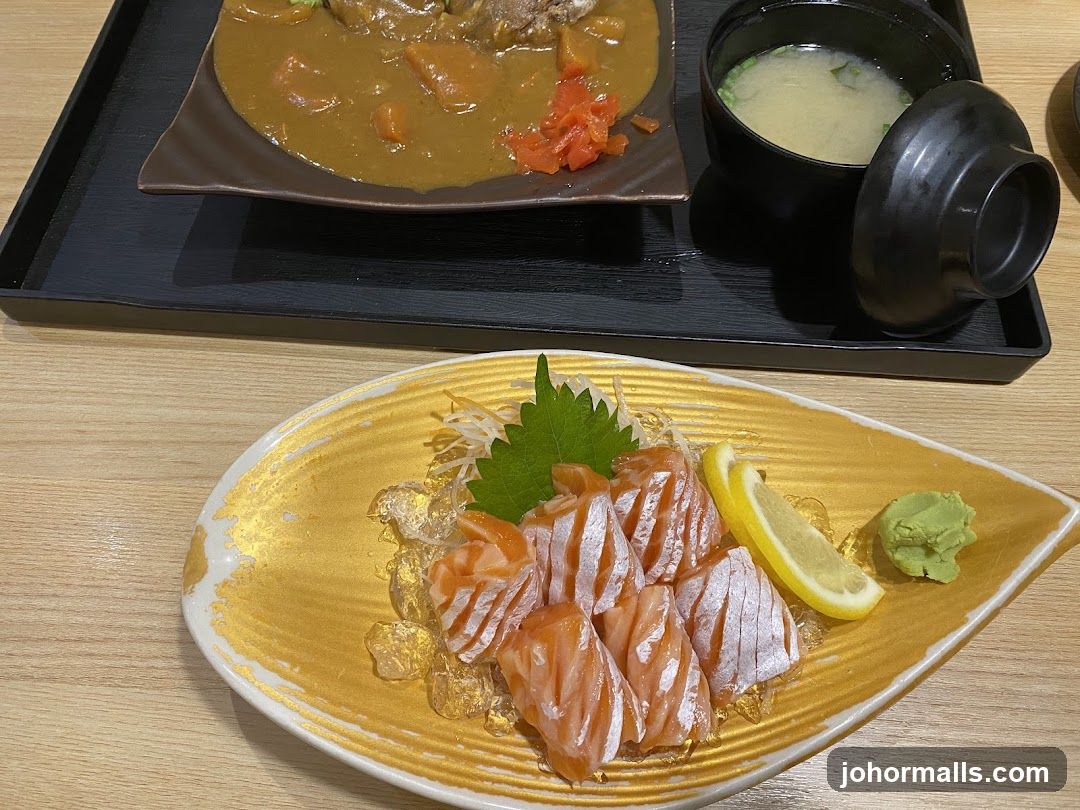 Japanese meal served on a wooden table