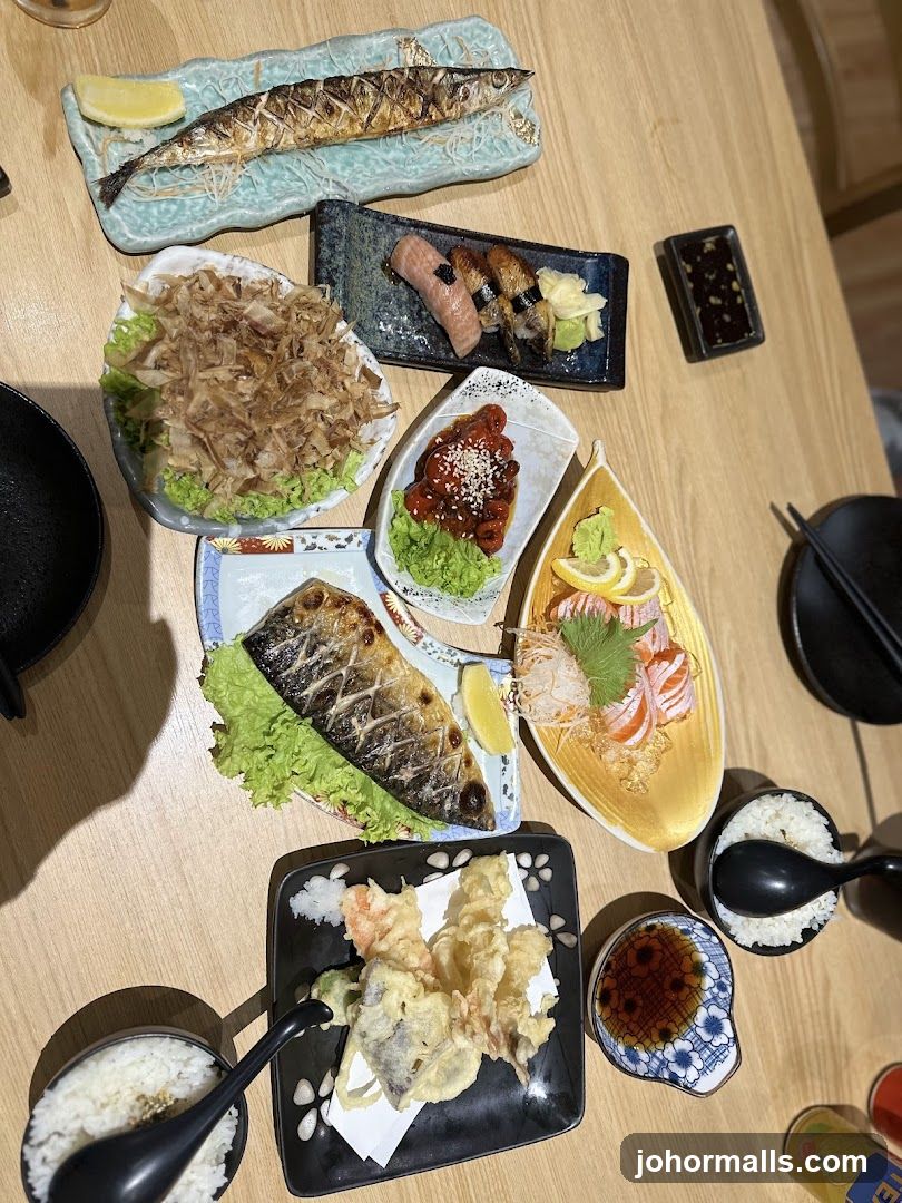 Japanese meal spread