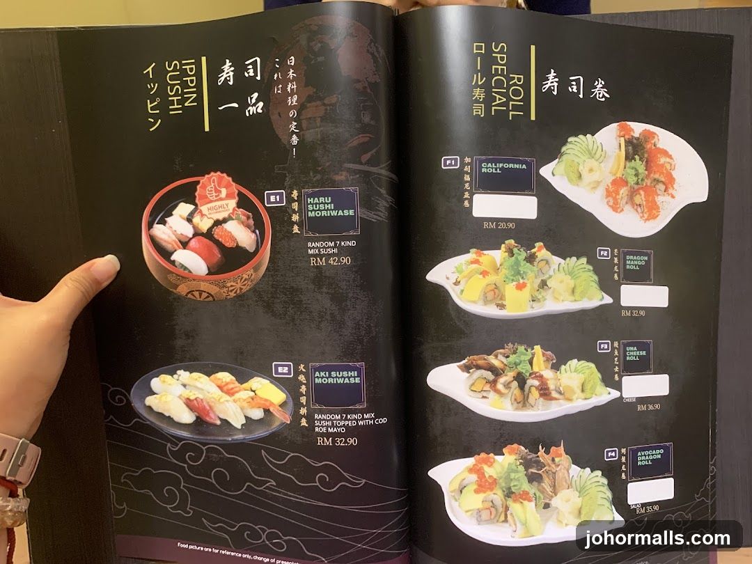 Sushi Menu