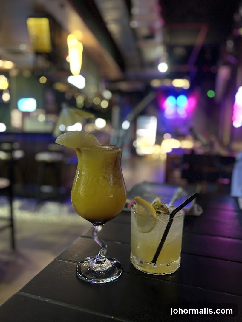 Bar Interior with Drinks