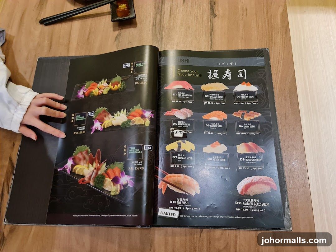 Sushi Menu