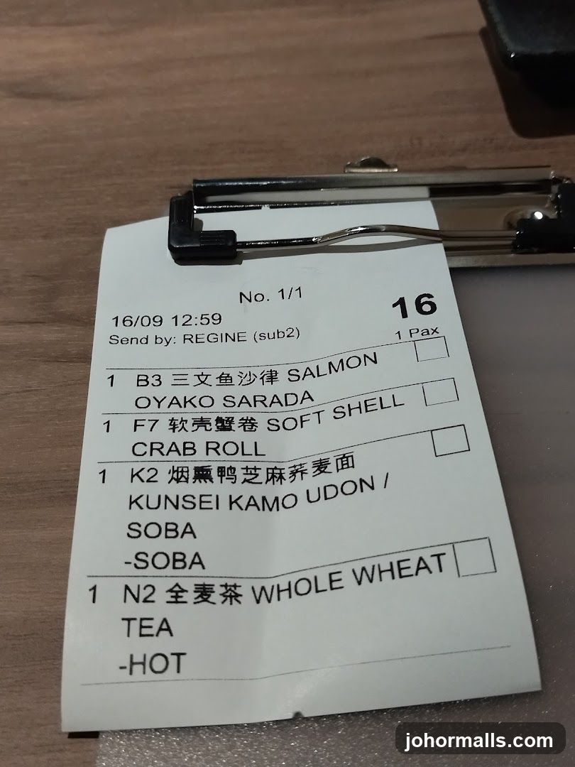 Order Sheet on Clipboard