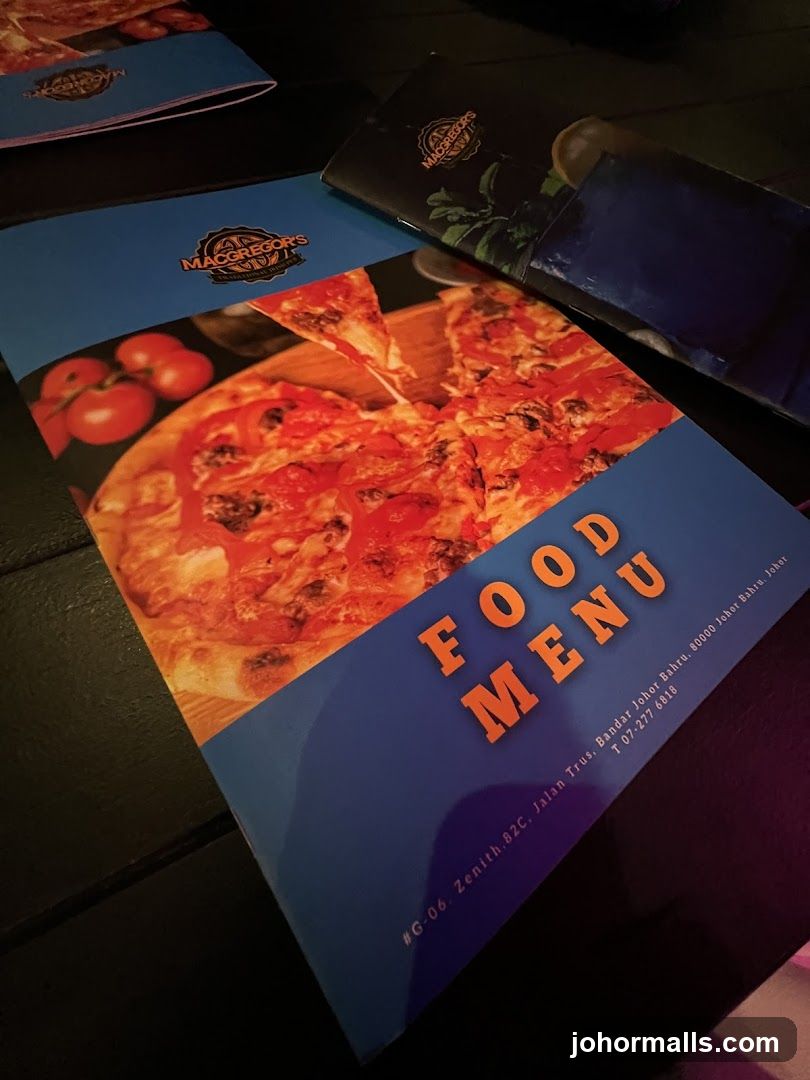 Food Menu at MacGregor's