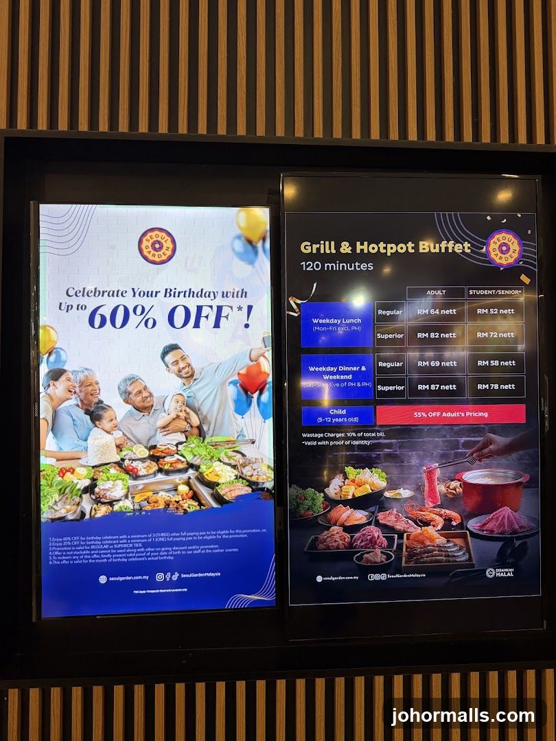 Promotional Display Boards at Seoul Garden