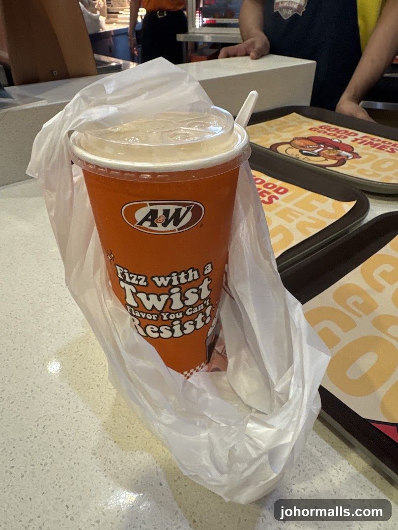 A&W Drink at Counter