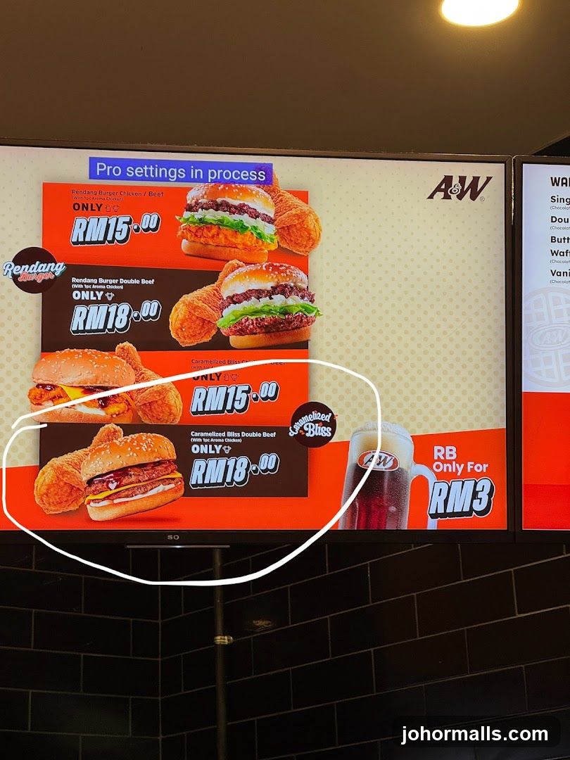 A&W Menu Board