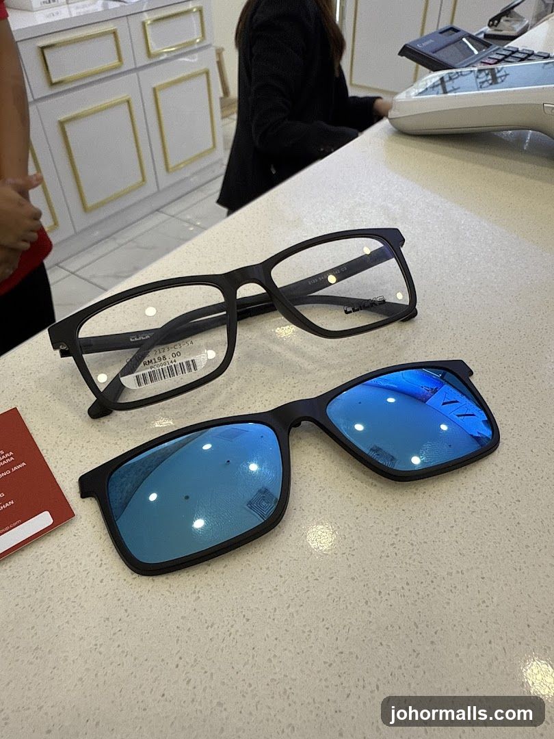 Eyewear Display at Retail Counter