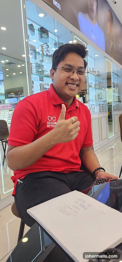 Employee at optical store