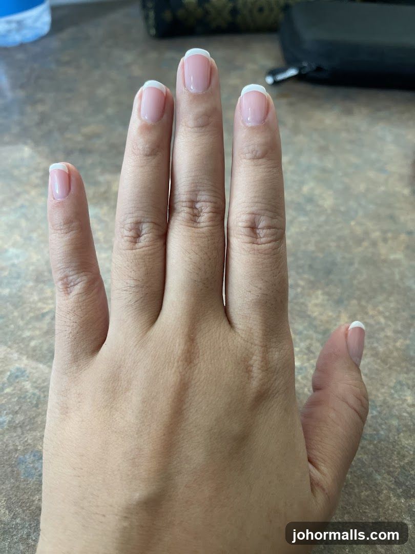 Hand with French Manicure