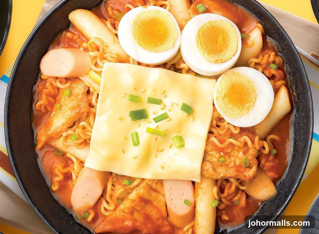 Korean-style spicy noodle bowl