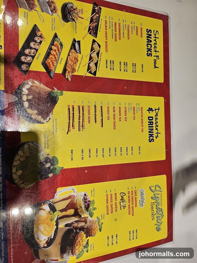 Street Food Menu