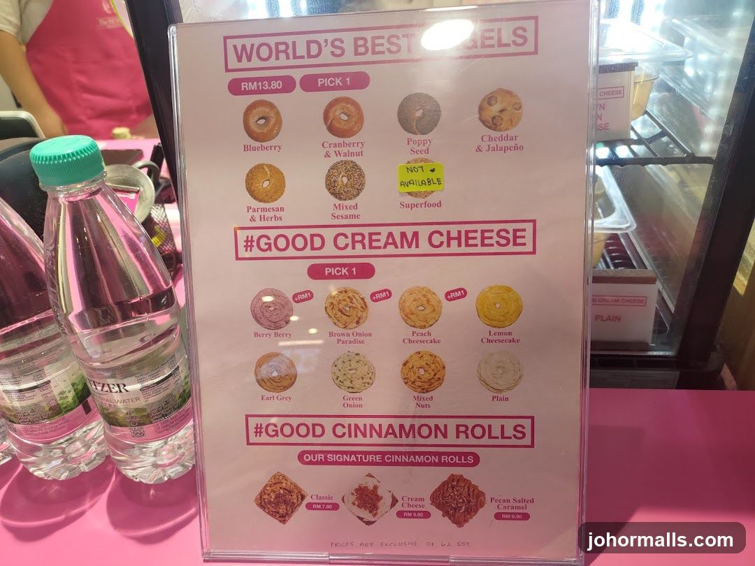 World's Best Bagels Menu