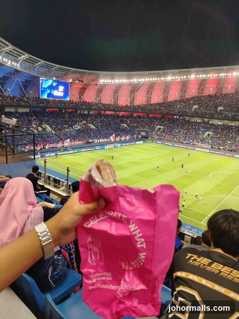 Football match at stadium