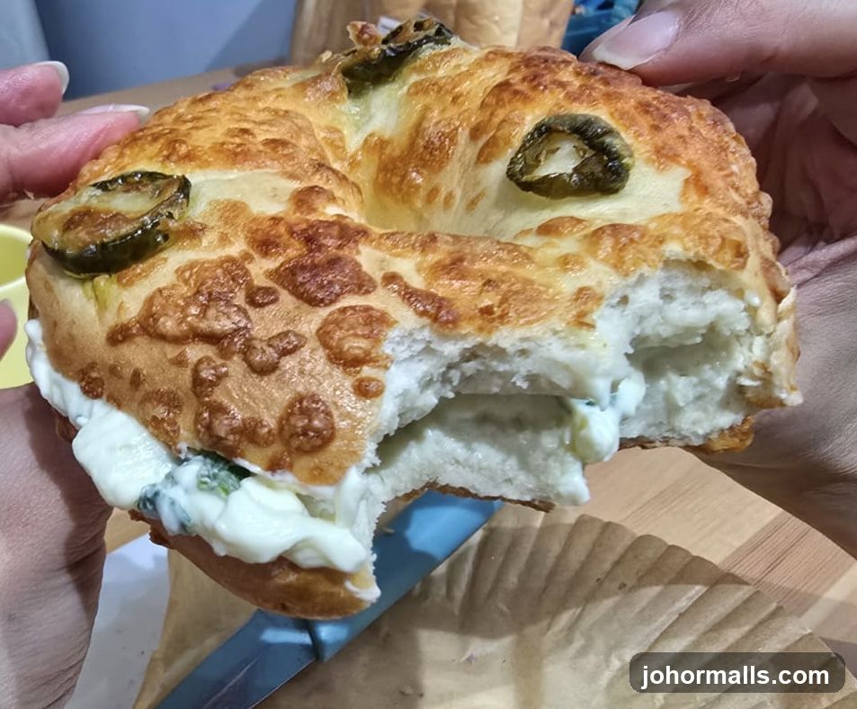 Bagel with Jalapeño and Cream Cheese