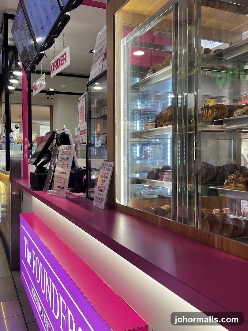 The Founder's bakery counter interior