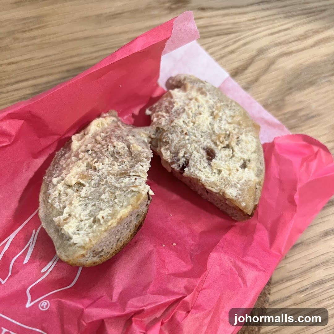 Bread on pink paper