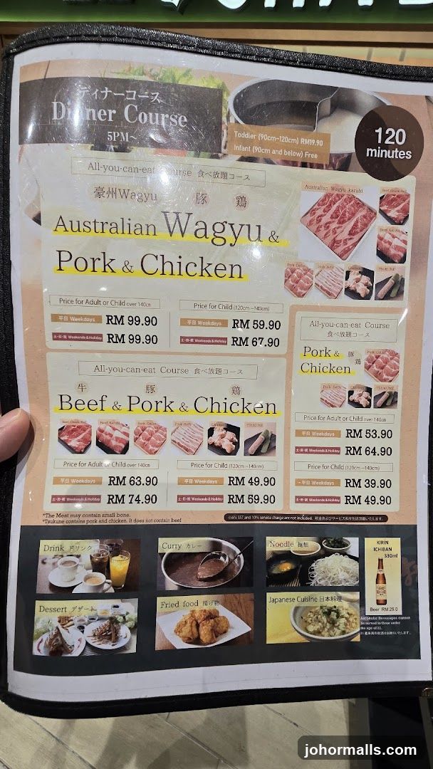 Dinner Course Menu
