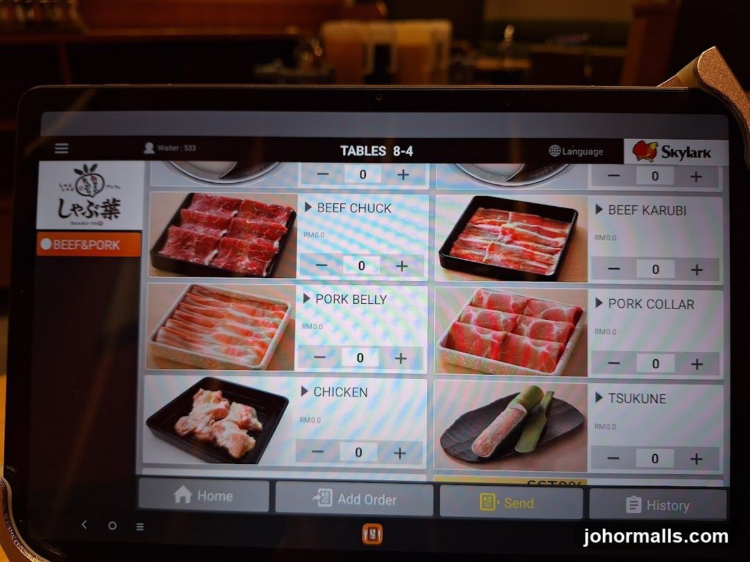 Beef & Pork Menu Display