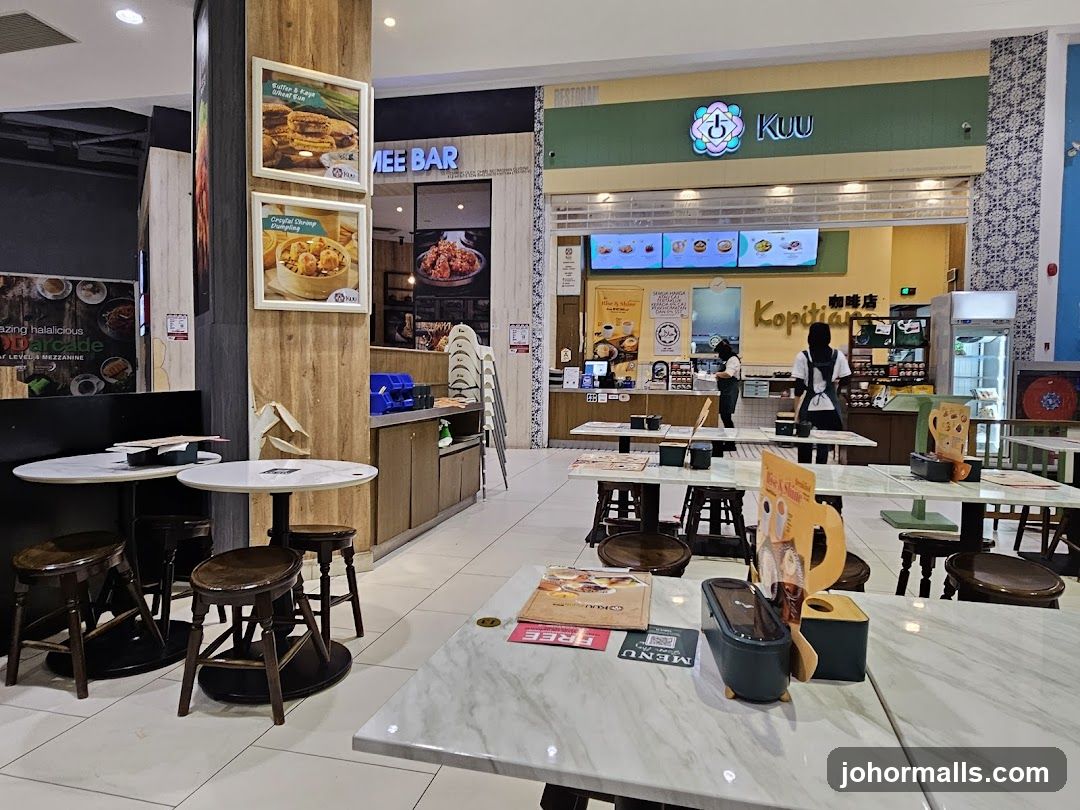 Interior of food court