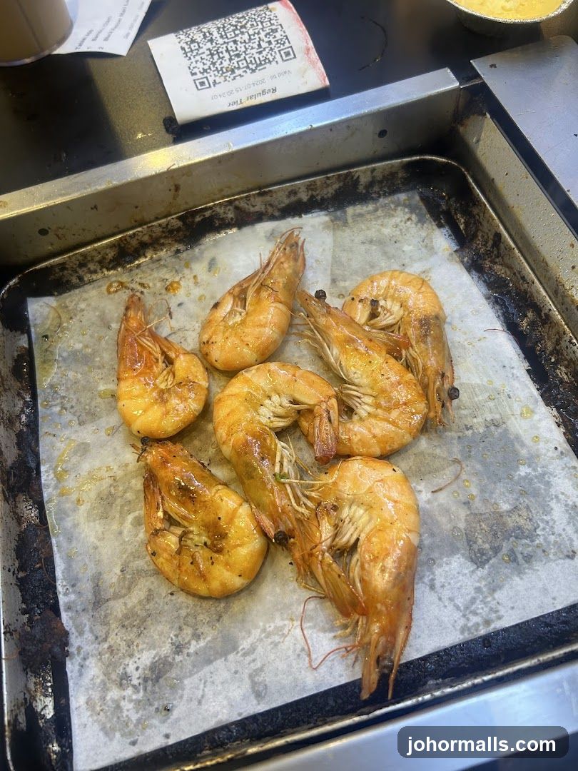Grilled Shrimp on Tray