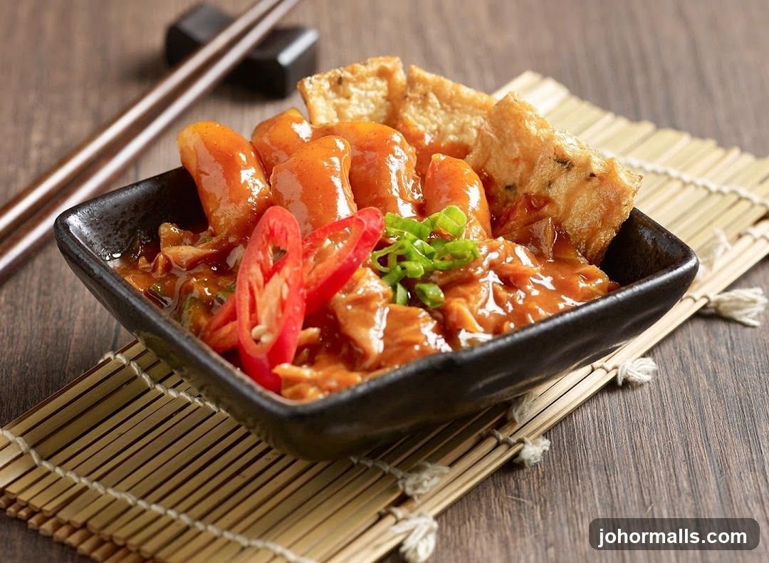 Food Dish on Bamboo Mat