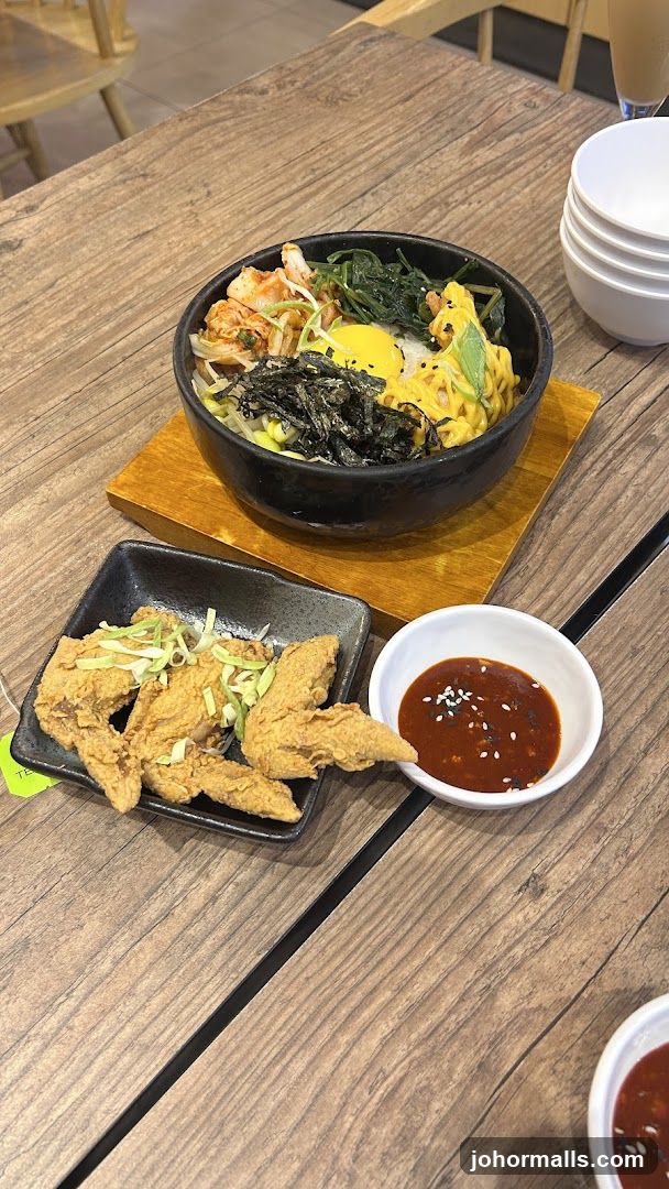 Food on wooden table