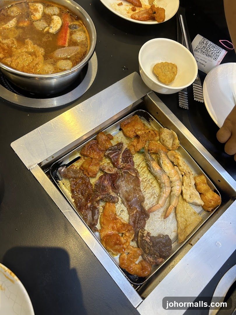 Table with Grill and Pot