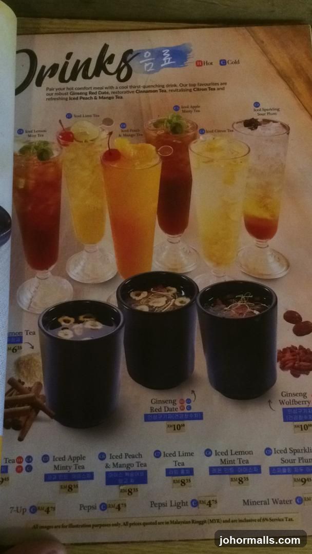 Drinks Menu