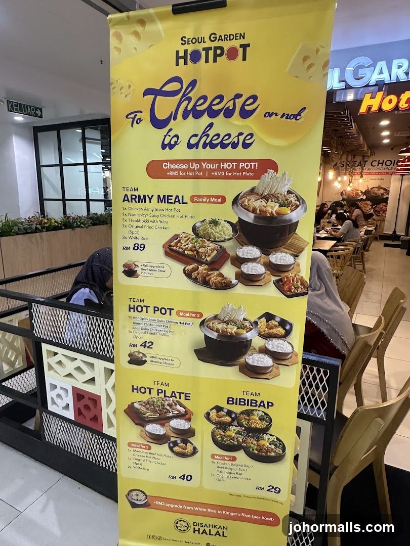 Seoul Garden Hotpot Menu Board