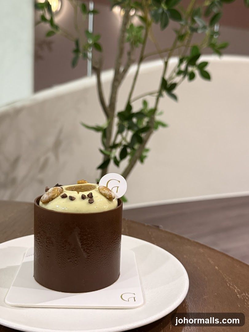 Chocolate Dessert in Café Setting