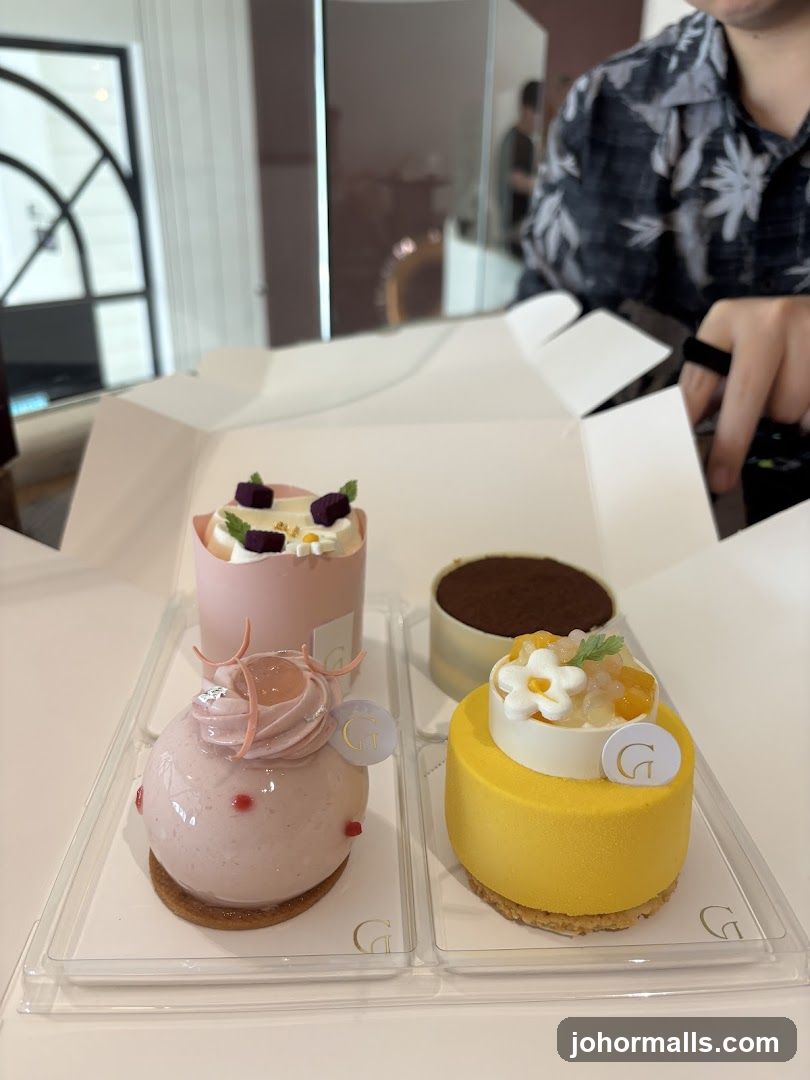 Cakes in display box