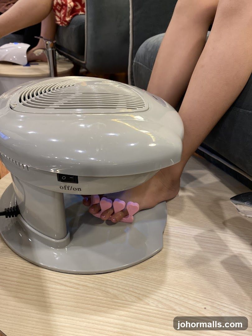 Foot care device in use