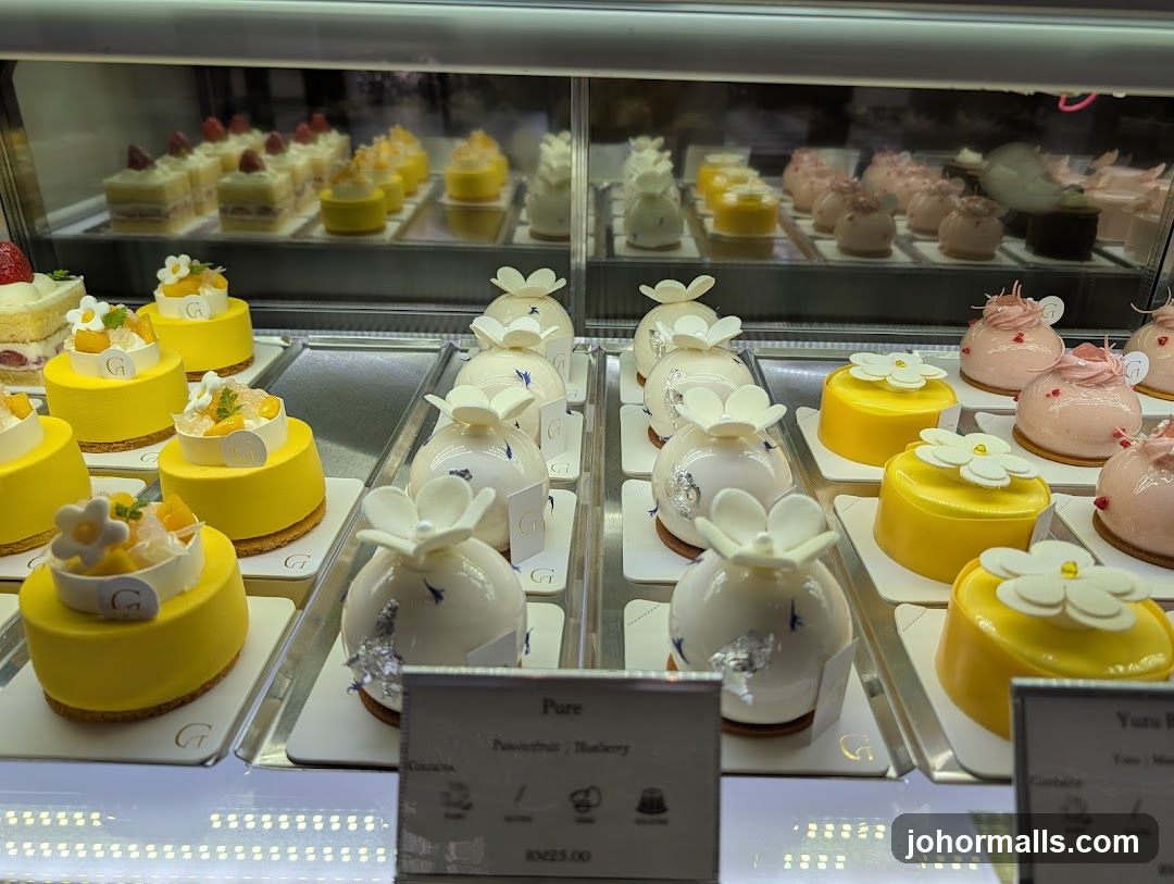 Display of Pastries in Showcase