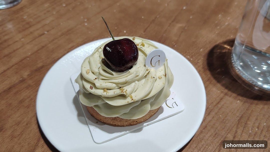 Dessert on wooden table