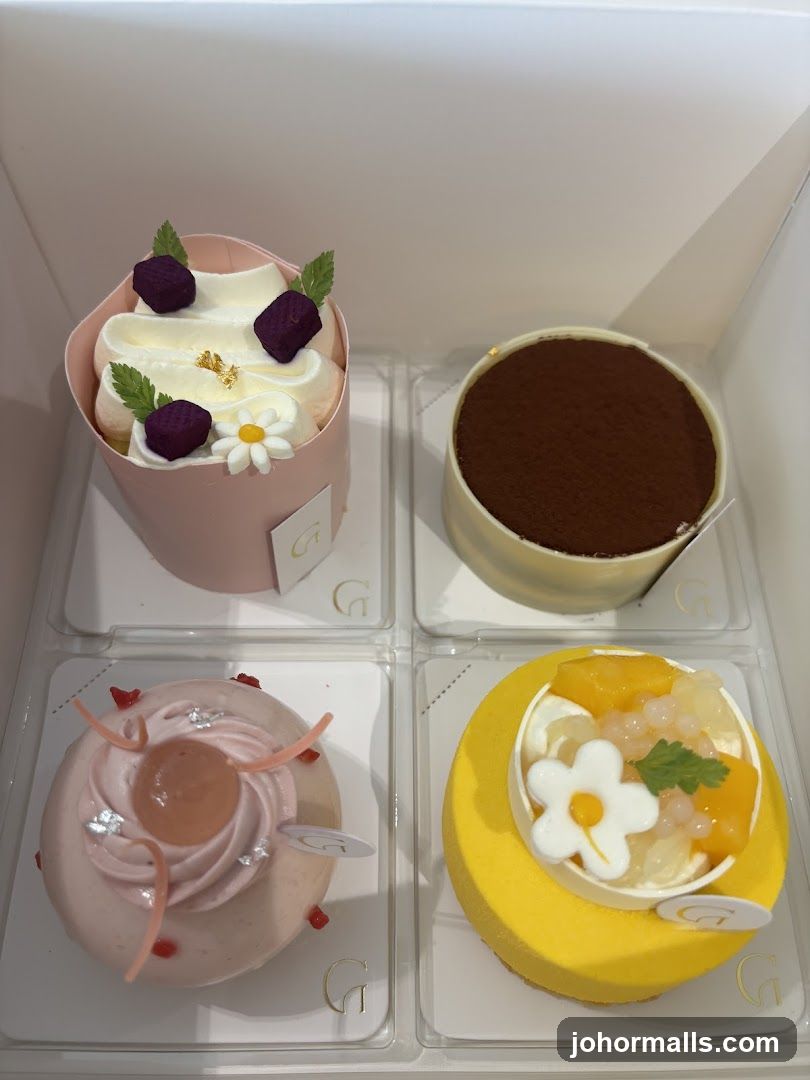 Cakes in display box