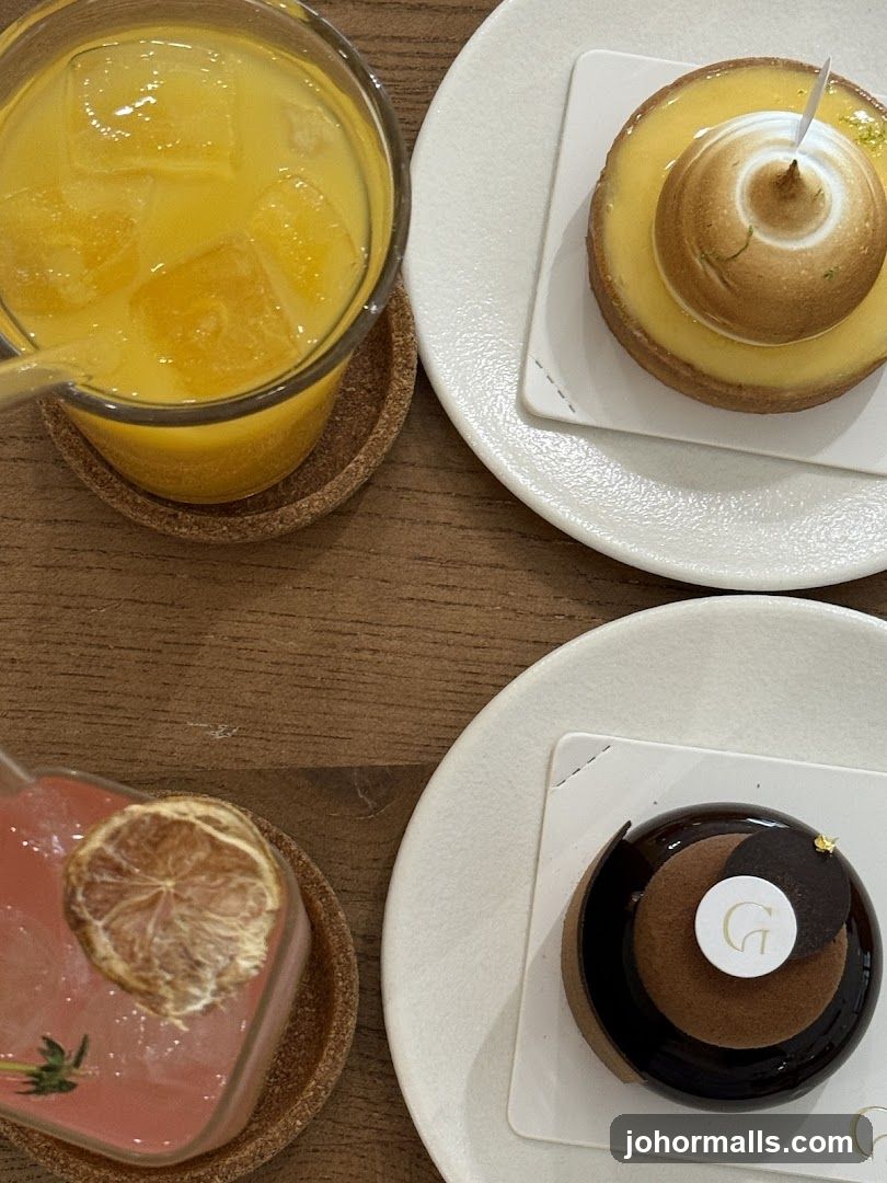 Tabletop with Desserts and Drinks