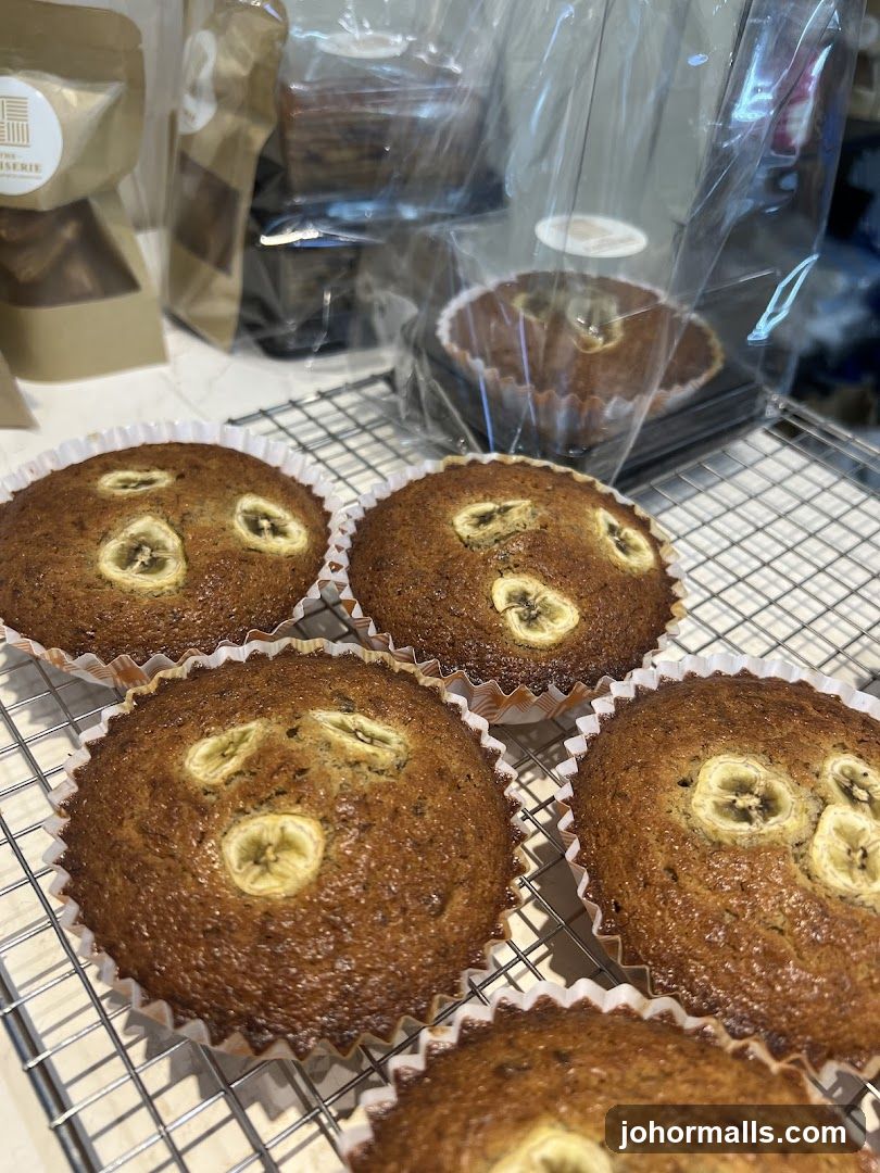 Banana Muffins on Cooling Rack