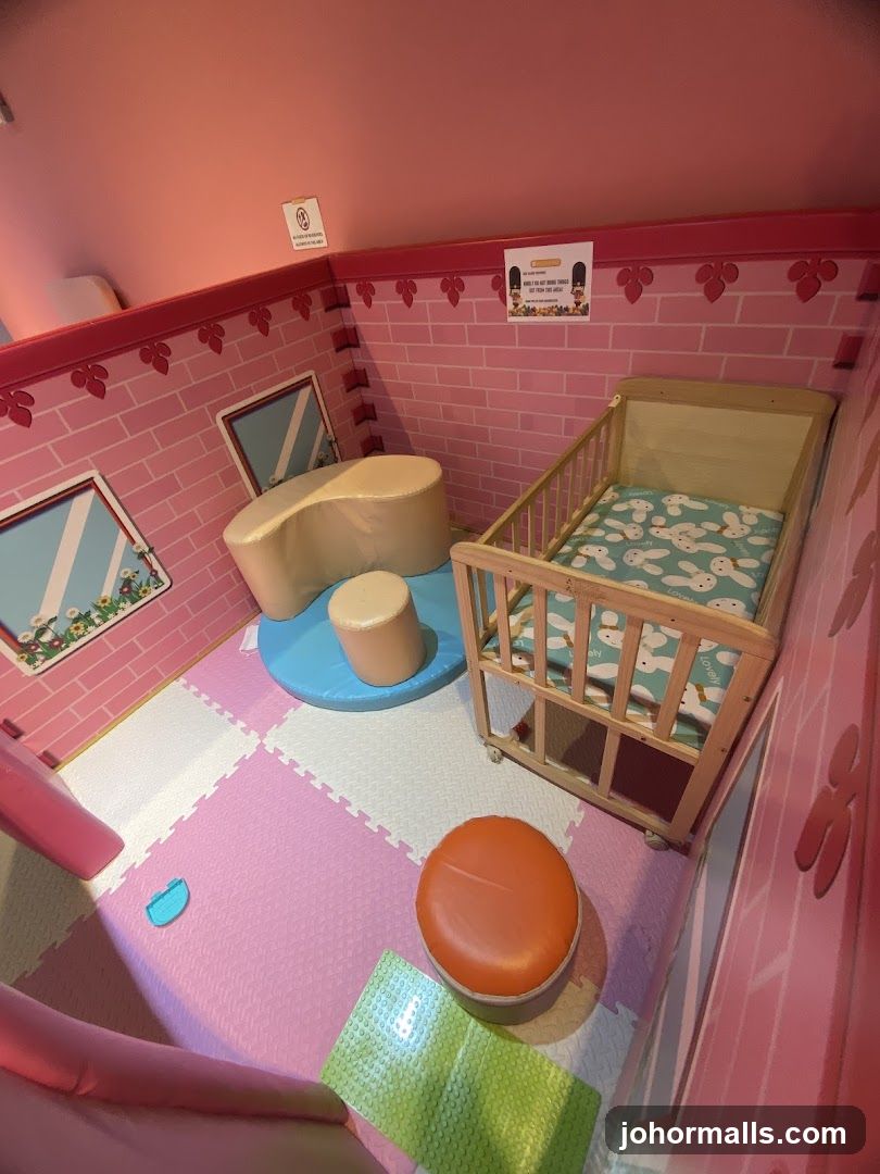 Pink-themed children's playroom interior